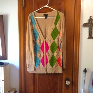 Vintage lane Bryant argyle cardigan